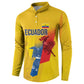 Ecuador Football Custom WC2026 Button Sweatshirt Historical Symbols