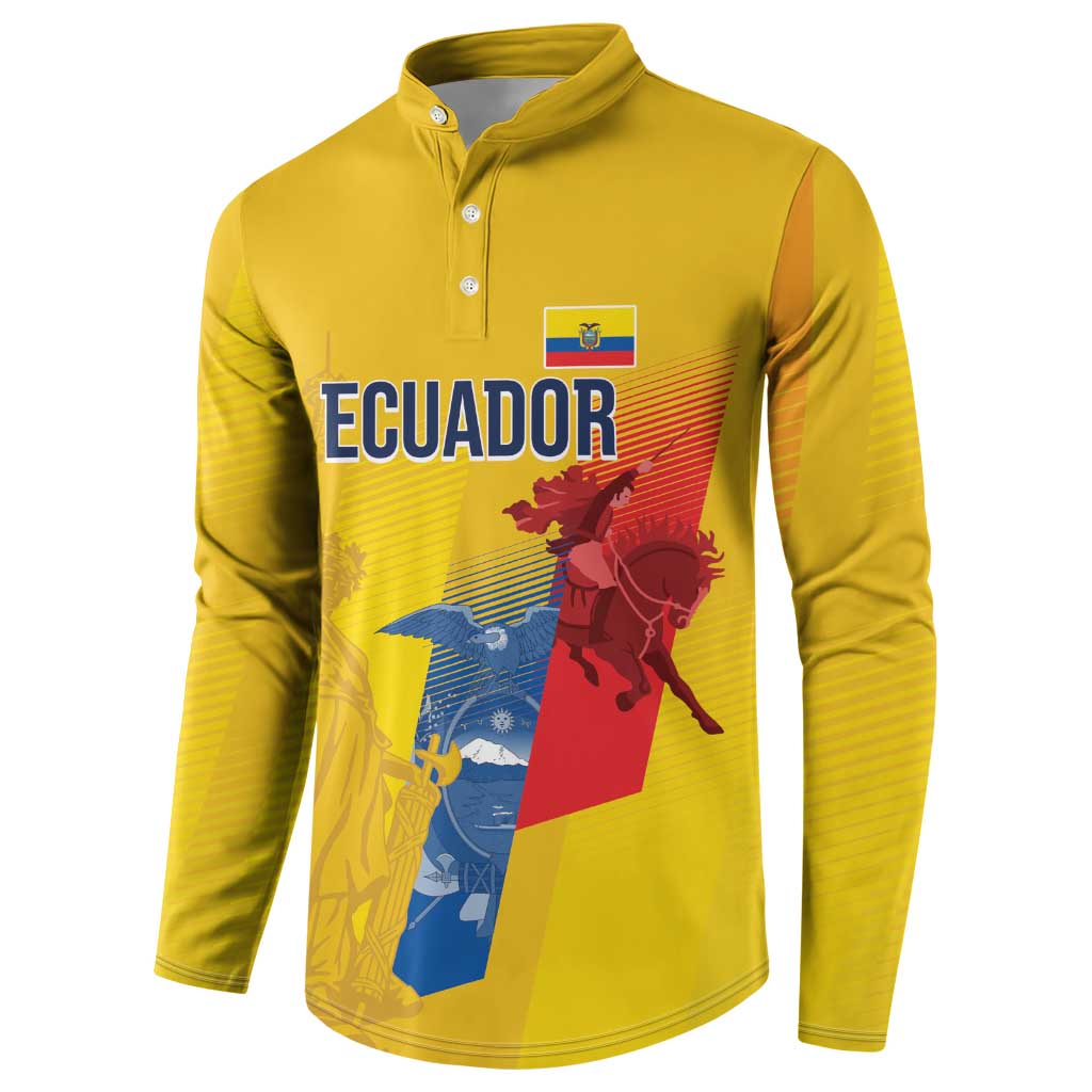Ecuador Football Custom WC2026 Button Sweatshirt Historical Symbols
