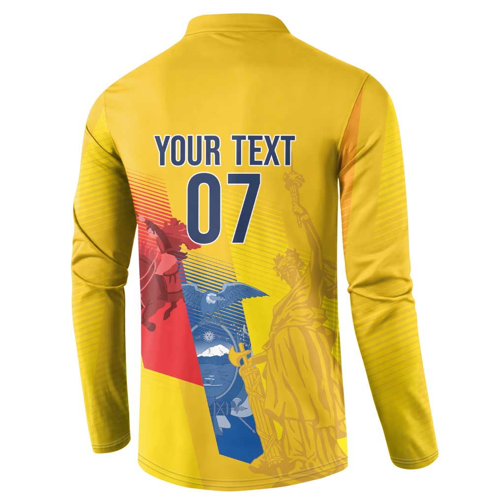 Ecuador Football Custom WC2026 Button Sweatshirt Historical Symbols