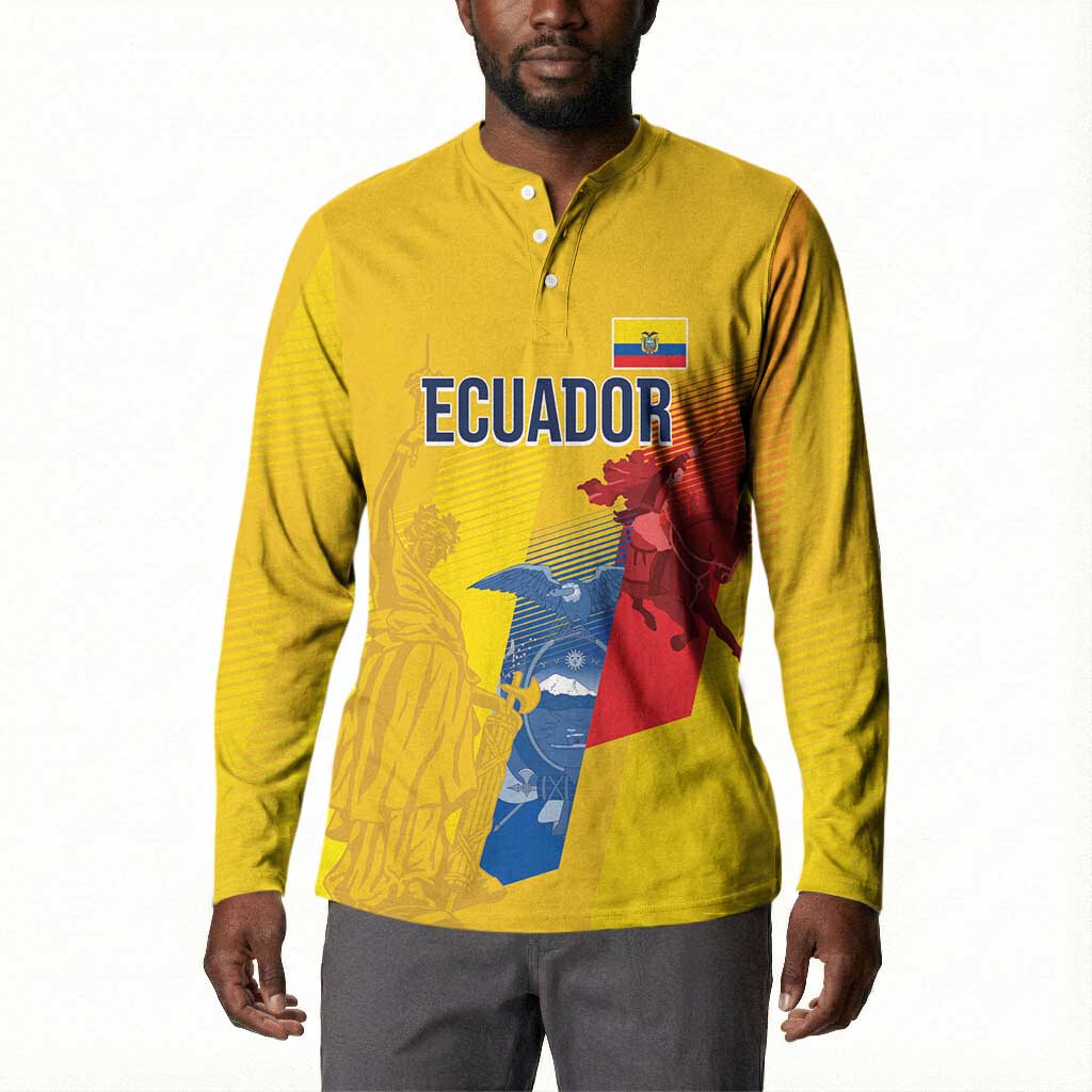Ecuador Football Custom WC2026 Button Sweatshirt Historical Symbols