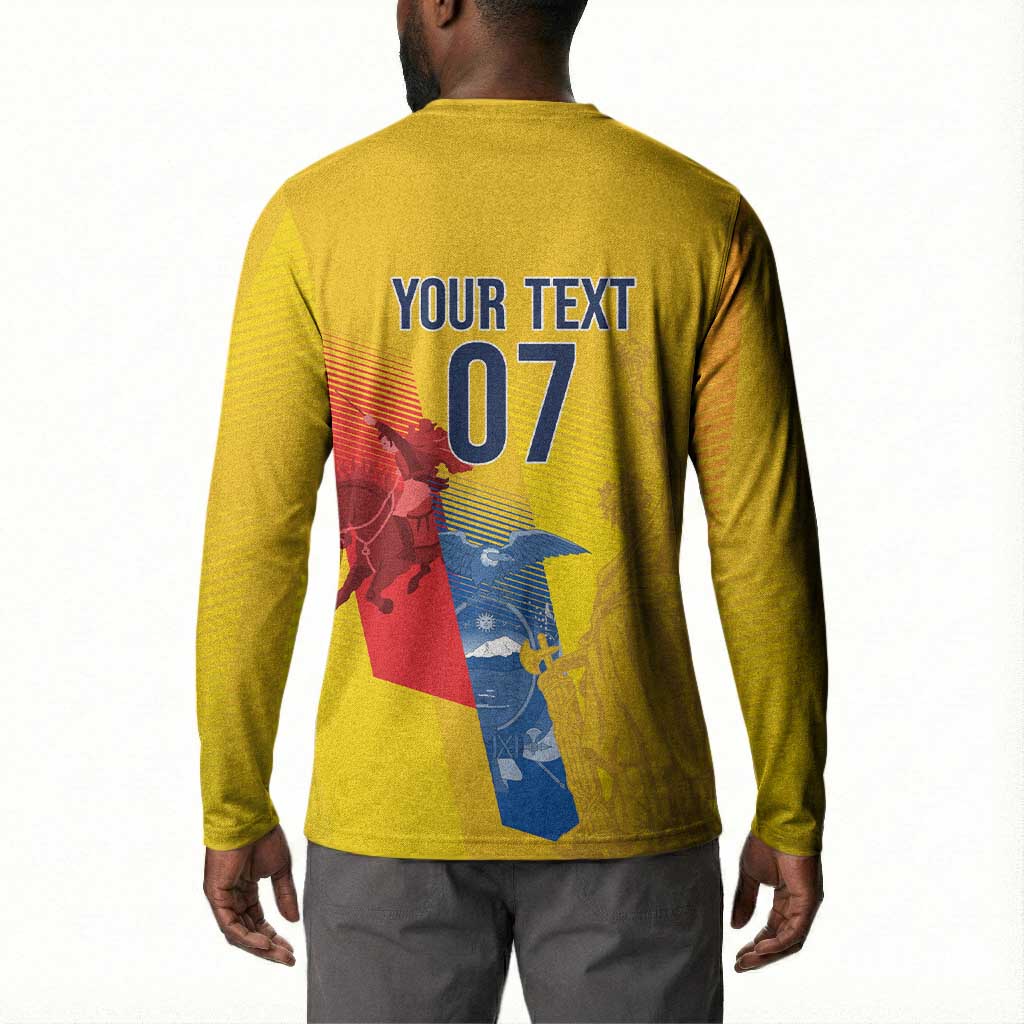 Ecuador Football Custom WC2026 Button Sweatshirt Historical Symbols