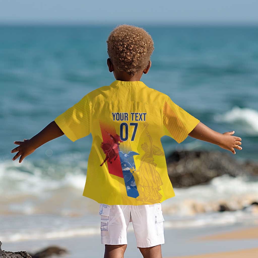 Ecuador Football Custom WC2026 Kid Hawaiian Shirt Historical Symbols - African Pride