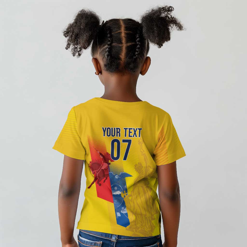 Ecuador Football Custom WC2026 Kid T shirt Historical Symbols - African Pride