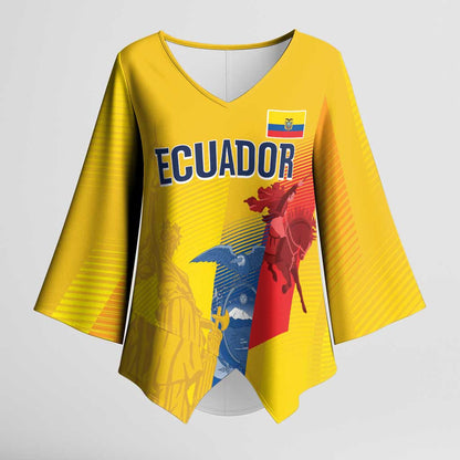 Ecuador Football Custom WC2026 Kimono Sleeve Blouse Historical Symbols - African Pride