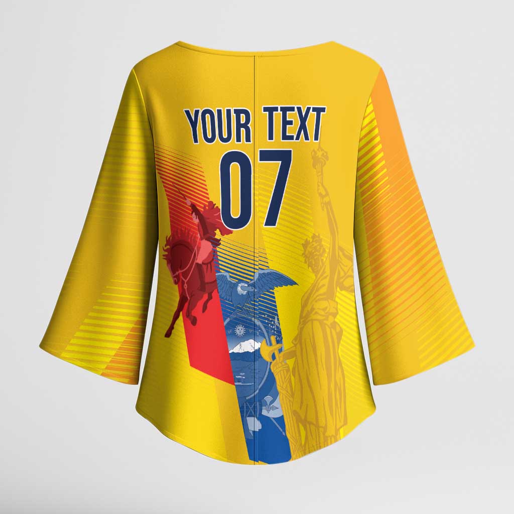 Ecuador Football Custom WC2026 Kimono Sleeve Blouse Historical Symbols - African Pride