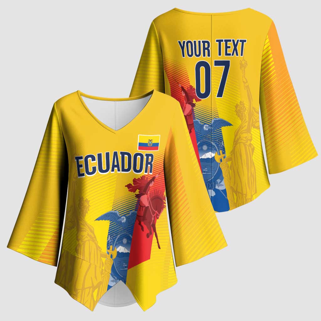 Ecuador Football Custom WC2026 Kimono Sleeve Blouse Historical Symbols - African Pride