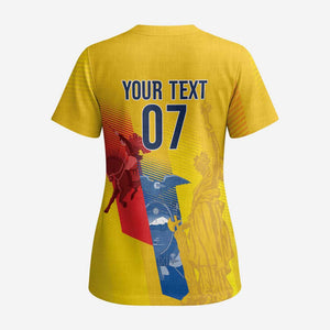 Ecuador Football Custom WC2026 Scrub Top Historical Symbols - African Pride