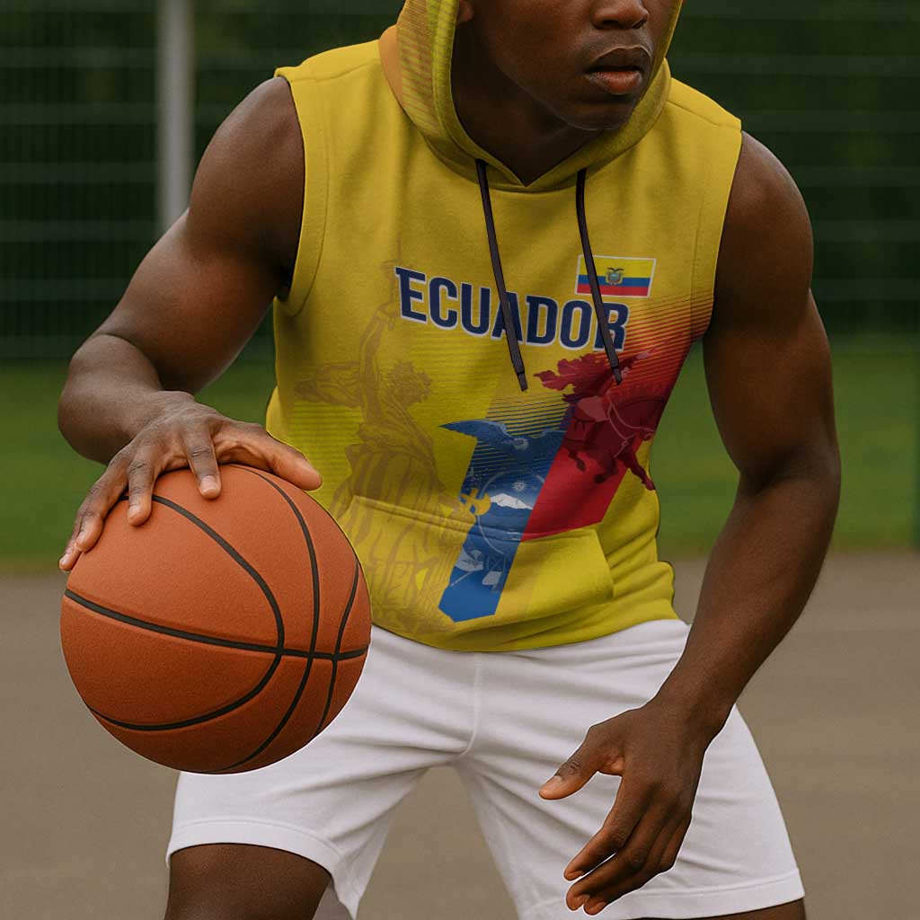 Ecuador Football Custom WC2026 Sleeveless Hoodie Historical Symbols - African Pride