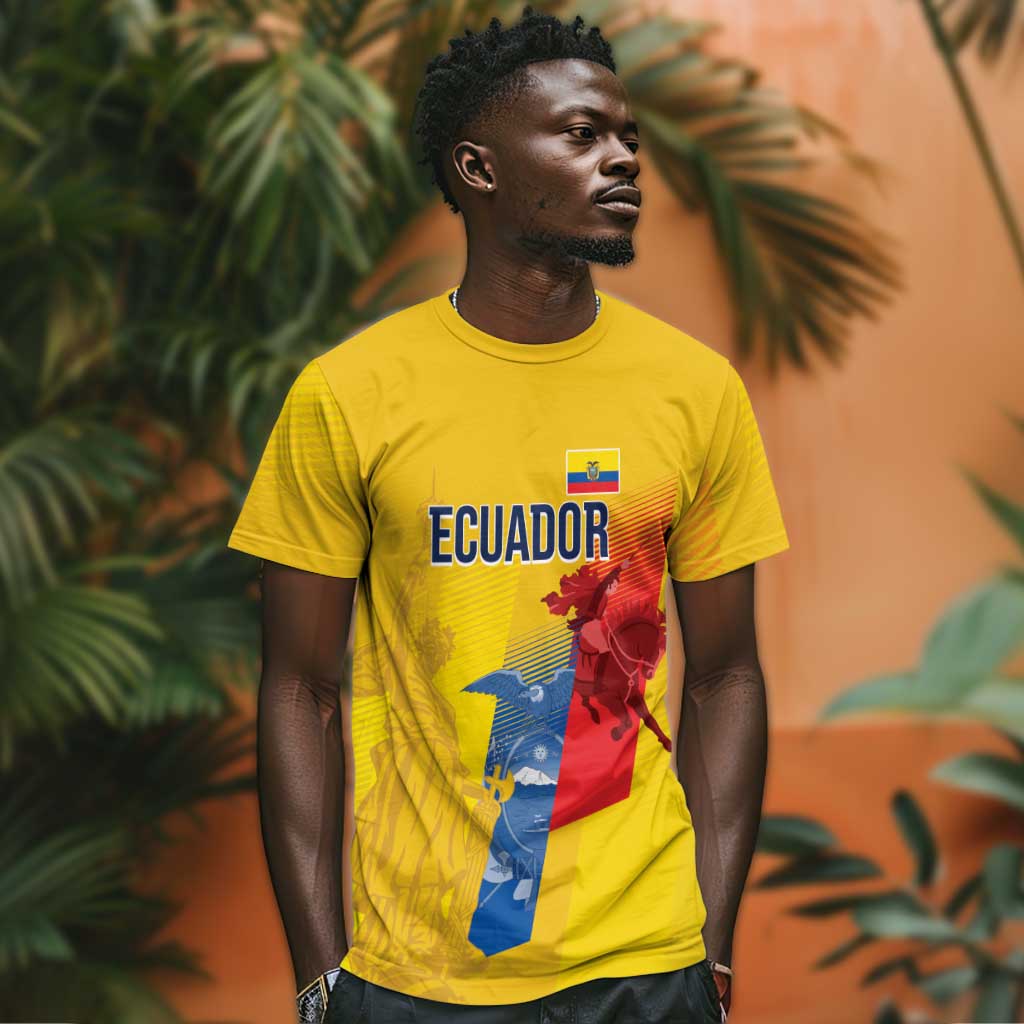 Ecuador Football Custom WC2026 T shirt Historical Symbols - African Pride