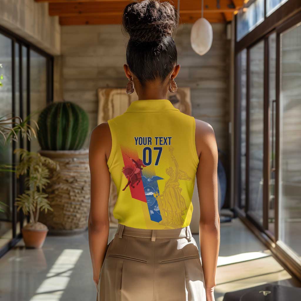 Ecuador Football Custom WC2026 Women Sleeveless Polo Shirt Historical Symbols - African Pride