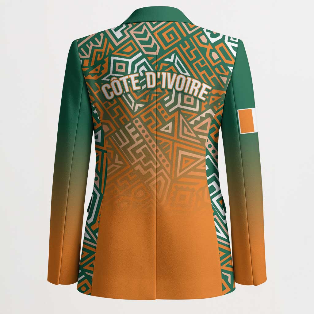 Ivory Coast Football Tribal Patterns Blazer WC2026 - African Pride
