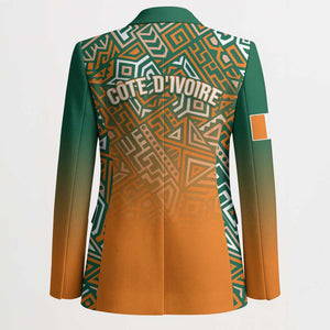 Ivory Coast Football Tribal Patterns Blazer WC2026 - African Pride