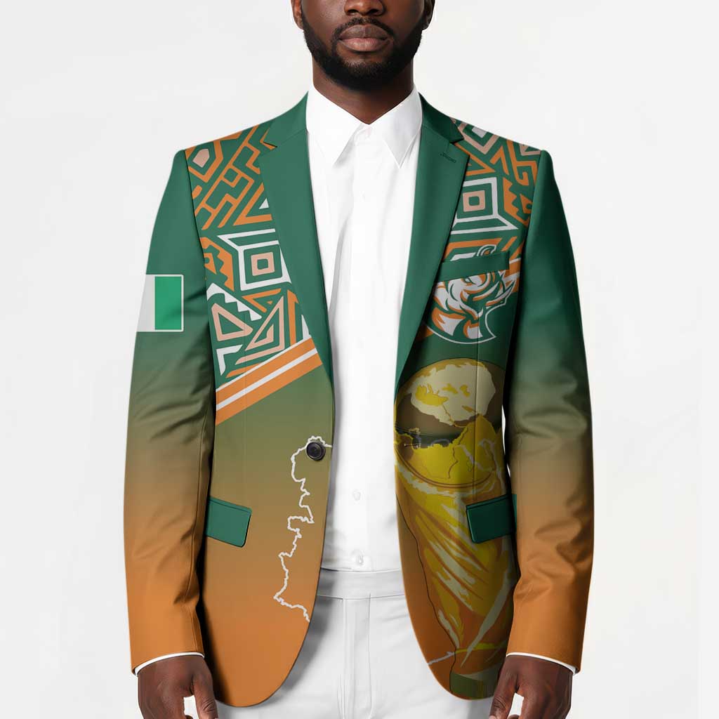 Ivory Coast Football Tribal Patterns Blazer WC2026 - African Pride