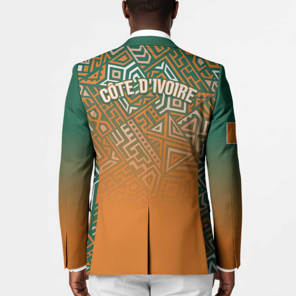 Ivory Coast Football Tribal Patterns Blazer WC2026 - African Pride