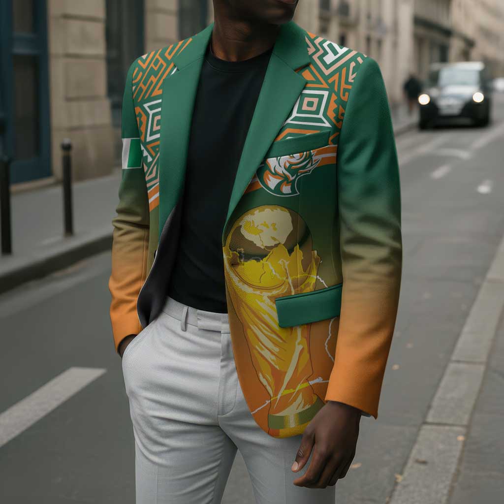 Ivory Coast Football Tribal Patterns Blazer WC2026 - African Pride