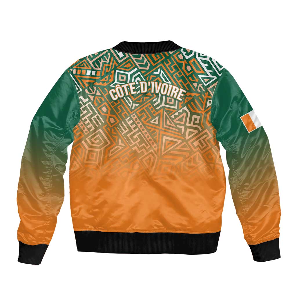 Ivory Coast Football Tribal Patterns Bomber Jacket WC2026 - African Pride
