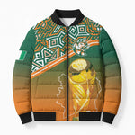 Ivory Coast Football Tribal Patterns Bomber Puffer Jacket WC2026 - African Pride
