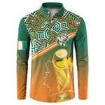 Ivory Coast Football Tribal Patterns Button Sweatshirt WC2026