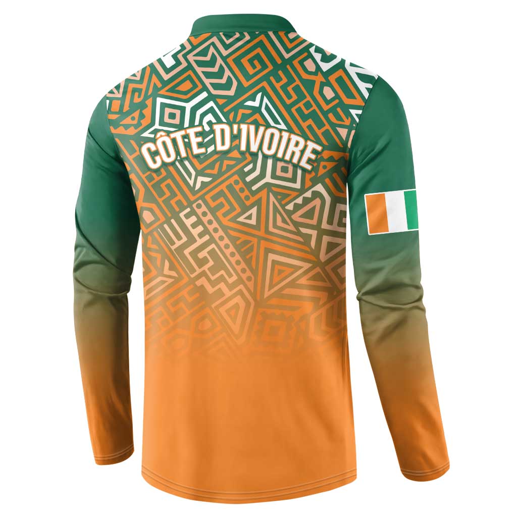 Ivory Coast Football Tribal Patterns Button Sweatshirt WC2026