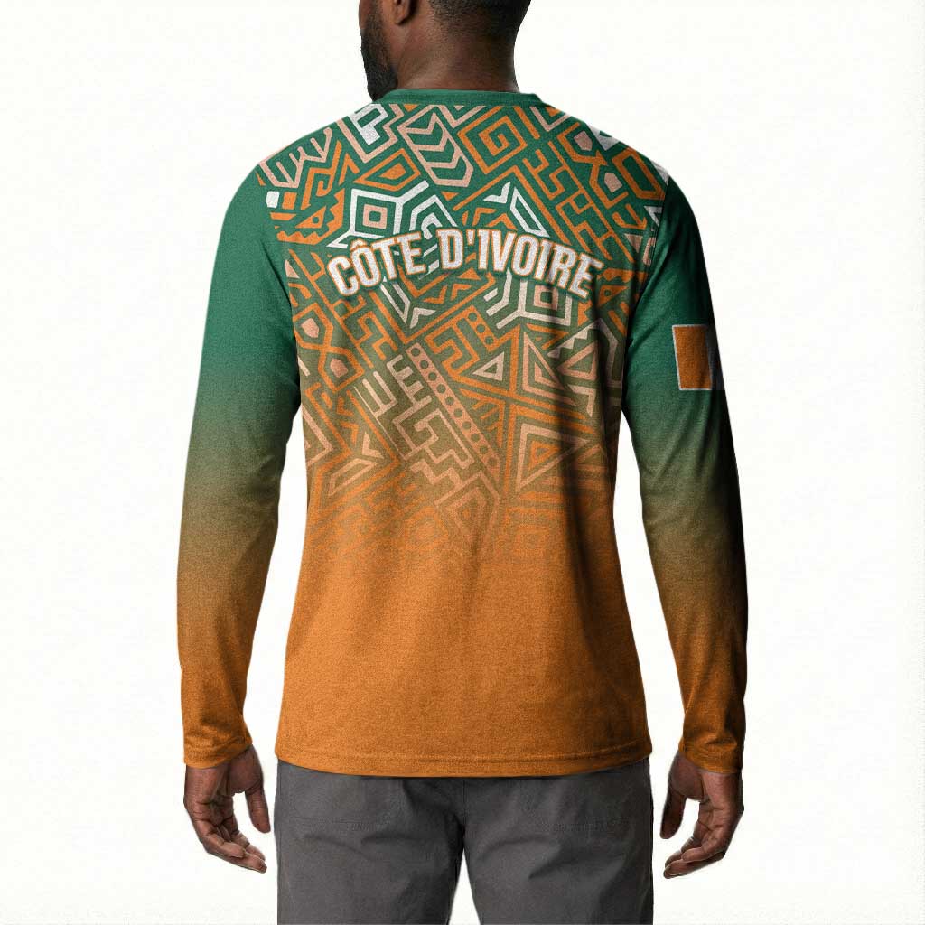 Ivory Coast Football Tribal Patterns Button Sweatshirt WC2026