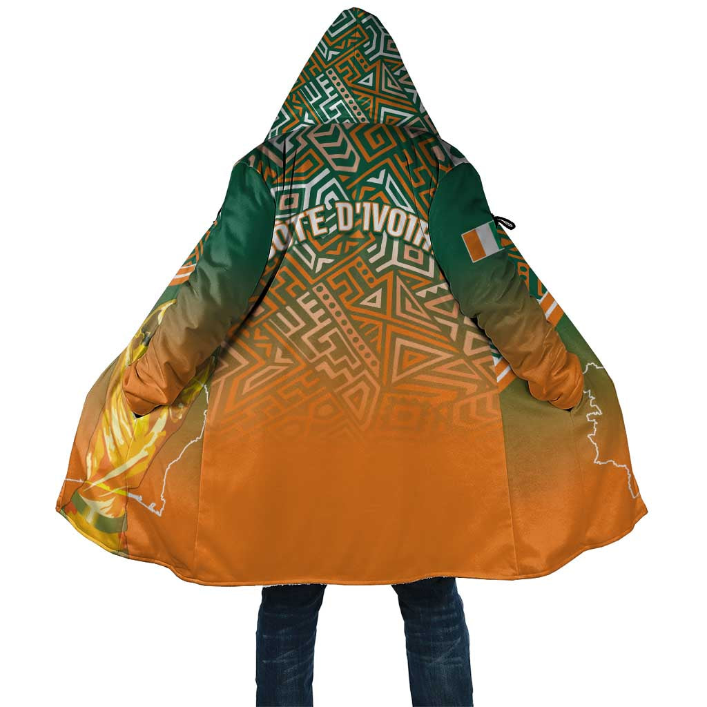 Ivory Coast Football Tribal Patterns Cloak WC2026 - African Pride