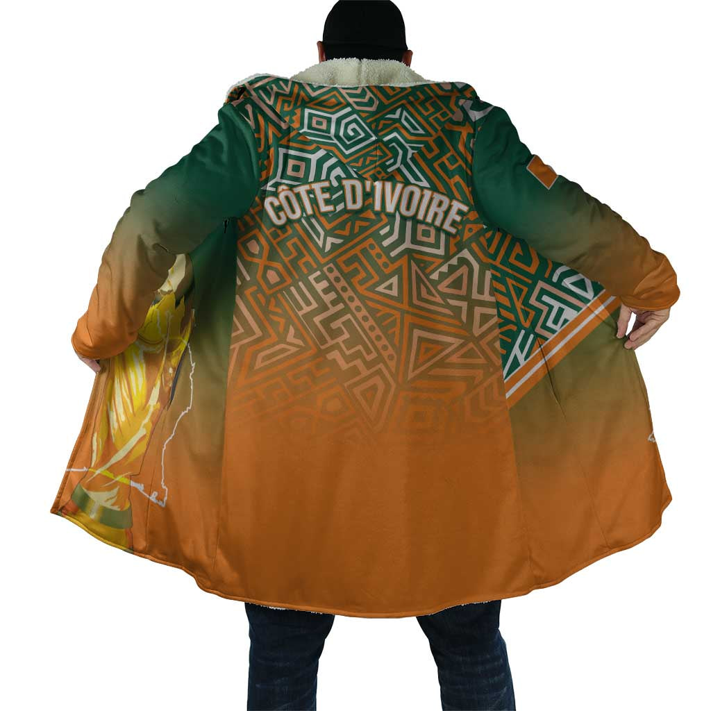 Ivory Coast Football Tribal Patterns Cloak WC2026 - African Pride