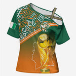 Ivory Coast Football Tribal Patterns Cross Shoulder Shirt WC2026 - African Pride