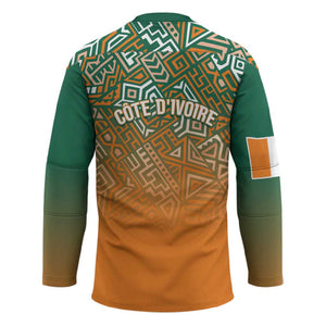 Ivory Coast Football Tribal Patterns Hockey Jersey WC2026 - African Pride
