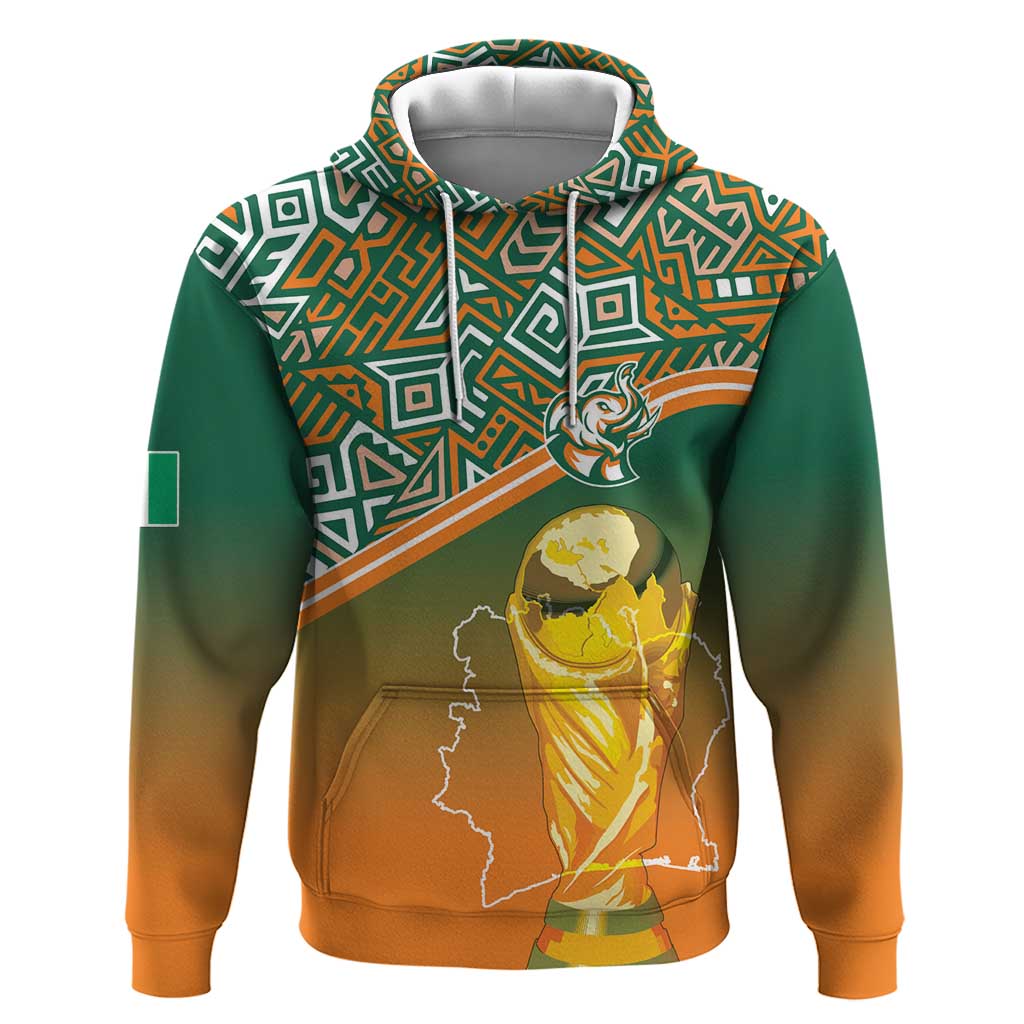 Ivory Coast Football Tribal Patterns Hoodie WC2026 - African Pride