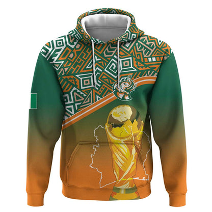 Ivory Coast Football Tribal Patterns Hoodie WC2026 - African Pride