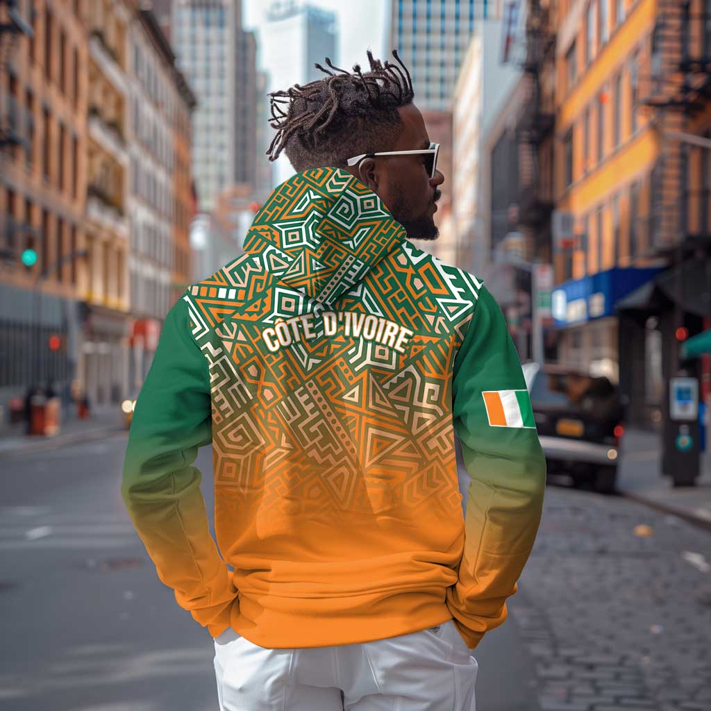 Ivory Coast Football Tribal Patterns Hoodie WC2026 - African Pride