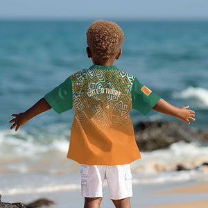 Ivory Coast Football Tribal Patterns Kid Hawaiian Shirt WC2026 - African Pride