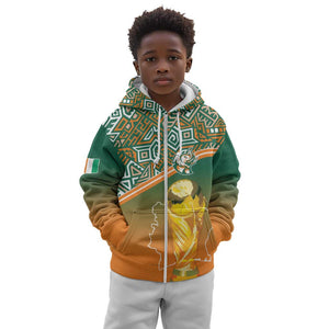 Ivory Coast Football Tribal Patterns Kid Hoodie WC2026 - African Pride