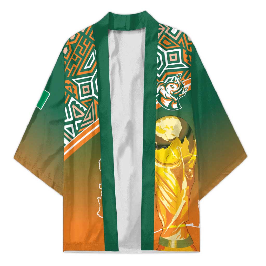 Ivory Coast Football Tribal Patterns Kimono WC2026 - African Pride