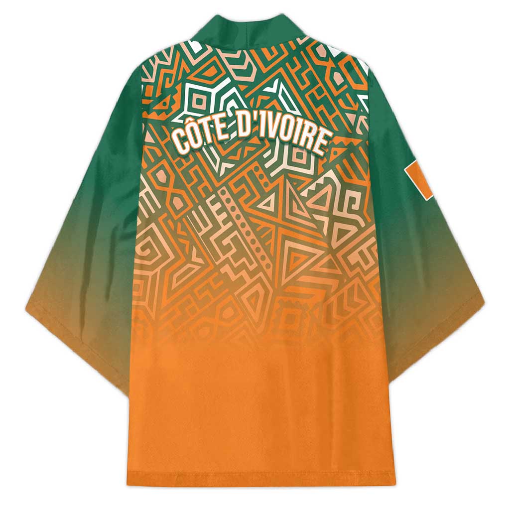 Ivory Coast Football Tribal Patterns Kimono WC2026 - African Pride