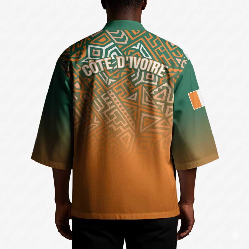 Ivory Coast Football Tribal Patterns Kimono WC2026 - African Pride