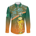 Ivory Coast Football Tribal Patterns Long Sleeve Button Shirt WC2026 - African Pride