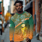 Ivory Coast Football Tribal Patterns Long Sleeve Shirt WC2026 - African Pride