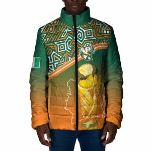 Ivory Coast Football Tribal Patterns Padded Jacket WC2026 - African Pride
