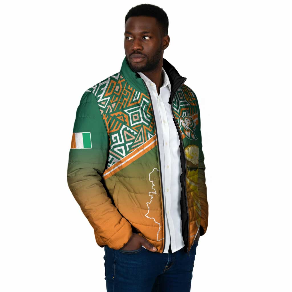 Ivory Coast Football Tribal Patterns Padded Jacket WC2026 - African Pride