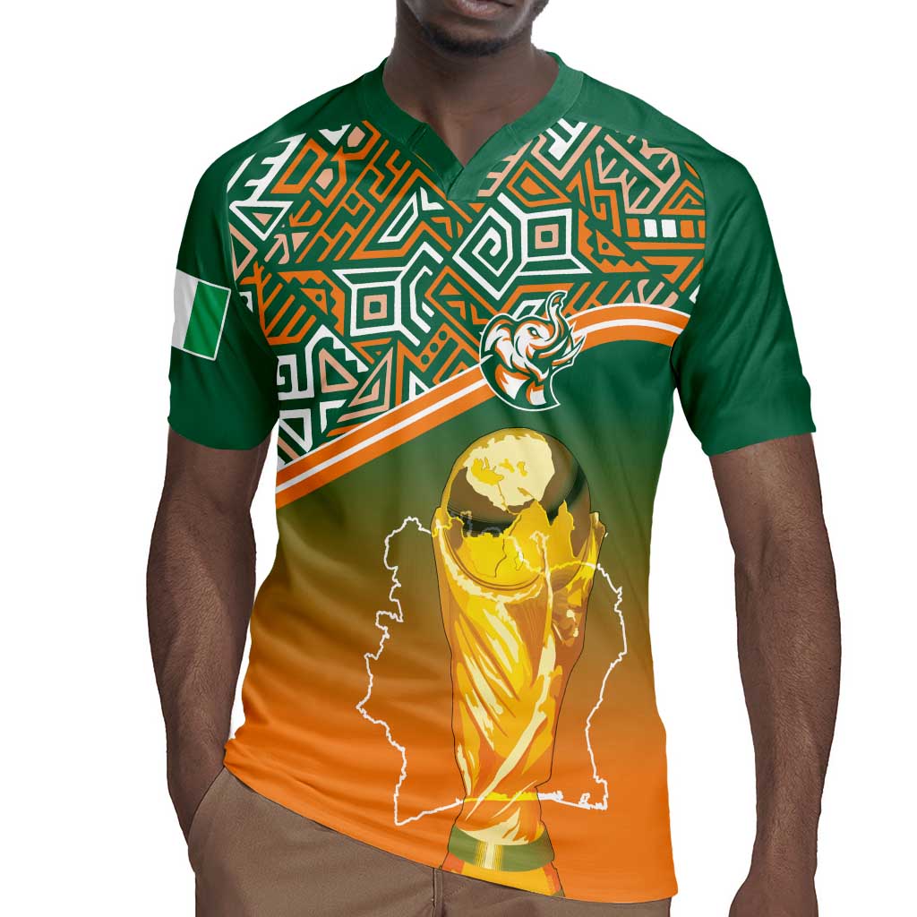Ivory Coast Football Tribal Patterns Rugby Jersey WC2026 - African Pride