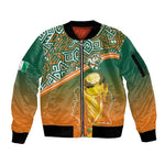 Ivory Coast Football Tribal Patterns Sleeve Zip Bomber Jacket WC2026 - African Pride