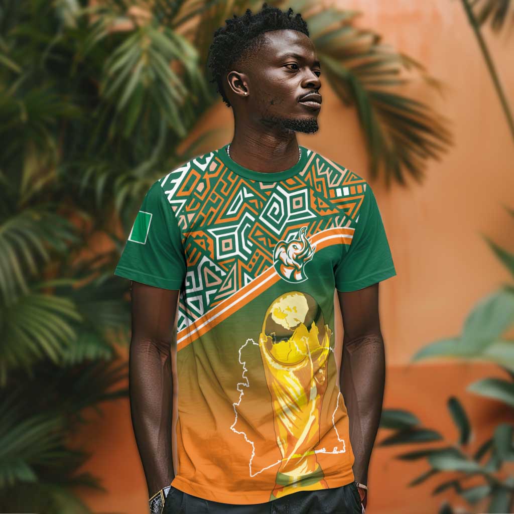 Ivory Coast Football Tribal Patterns T shirt WC2026 - African Pride