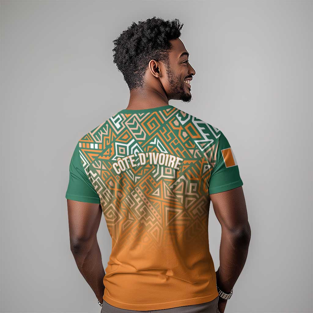 Ivory Coast Football Tribal Patterns T shirt WC2026 - African Pride