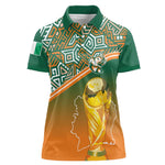 Ivory Coast Football Tribal Patterns Women Polo Shirt WC2026 - African Pride