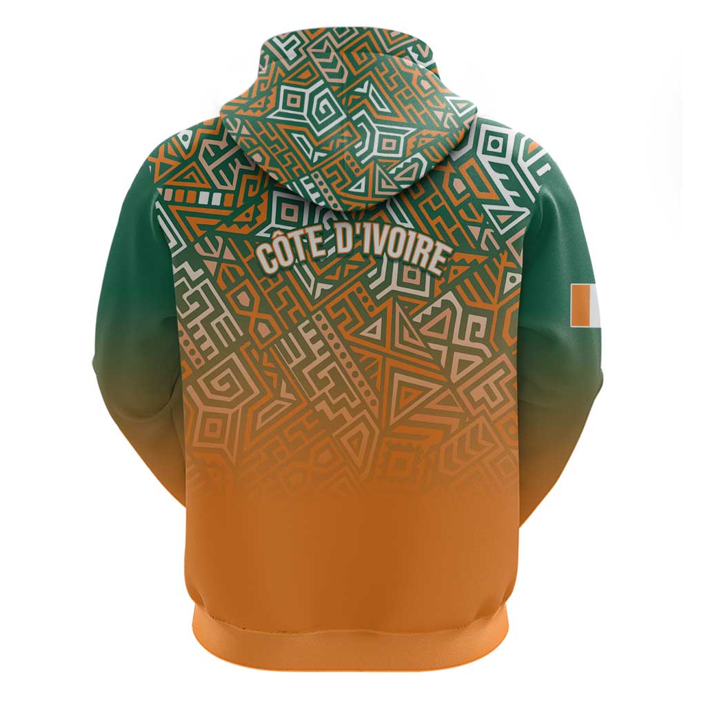 Ivory Coast Football Tribal Patterns Zip Hoodie WC2026 - African Pride