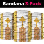 Habesha Motifs Ethiopia Neck Gaiter Tilet White Gold LT7