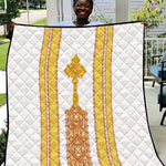 Habesha Motifs Ethiopia Quilt Tilet White Gold