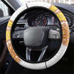 Habesha Motifs Ethiopia Steering Wheel Cover Tilet White Gold
