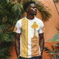 Habesha Motifs Ethiopia T shirt Tilet White Gold